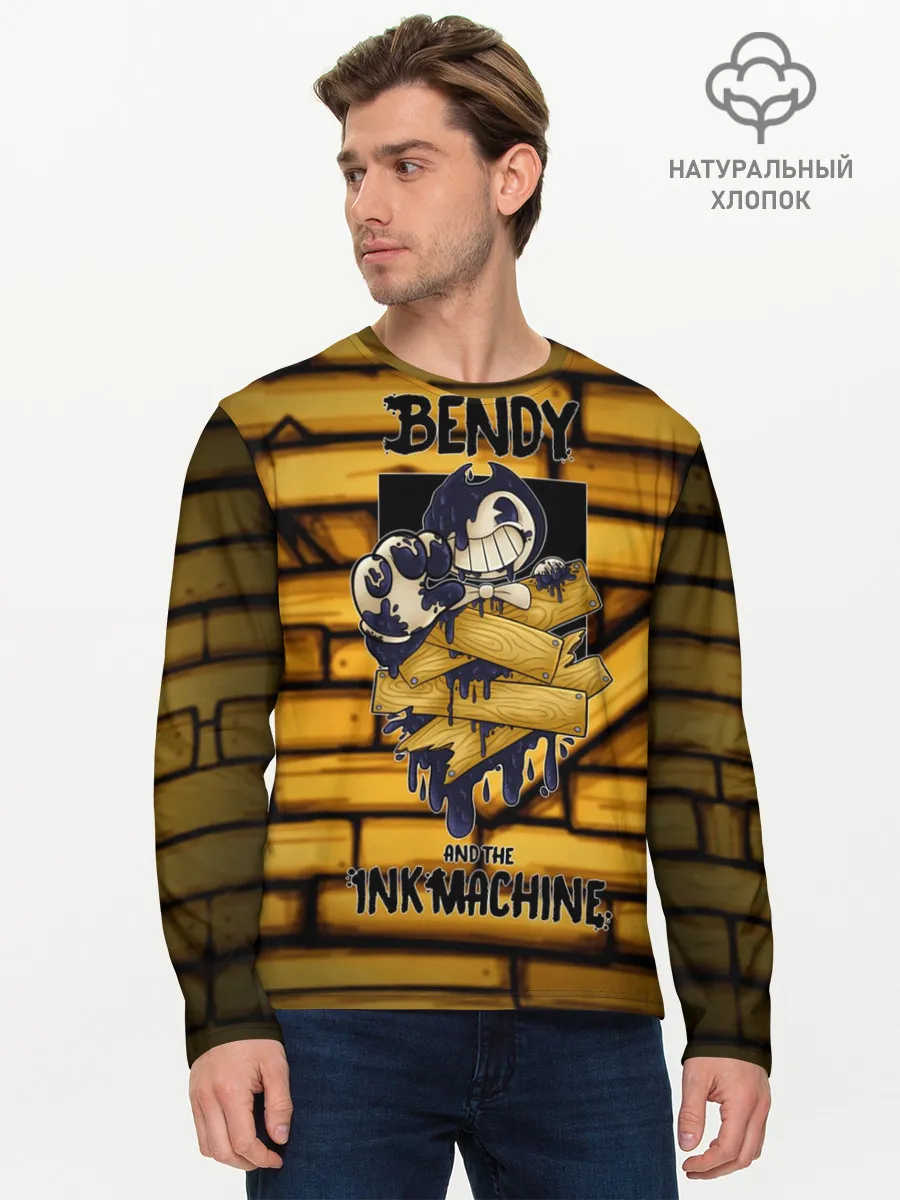 Мужской лонгслив базовый / Bendy and the ink machine