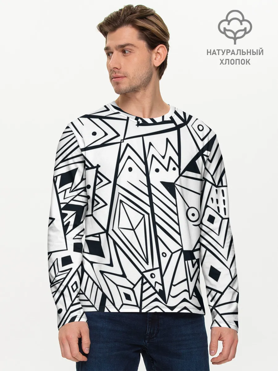 Мужской лонгслив базовый / Boho Style 2