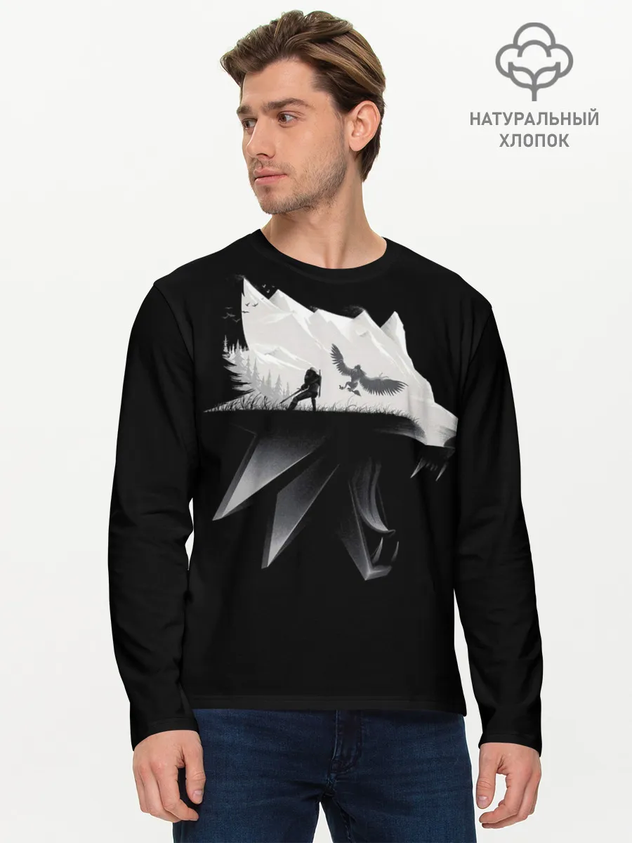 Мужской лонгслив базовый / Волк