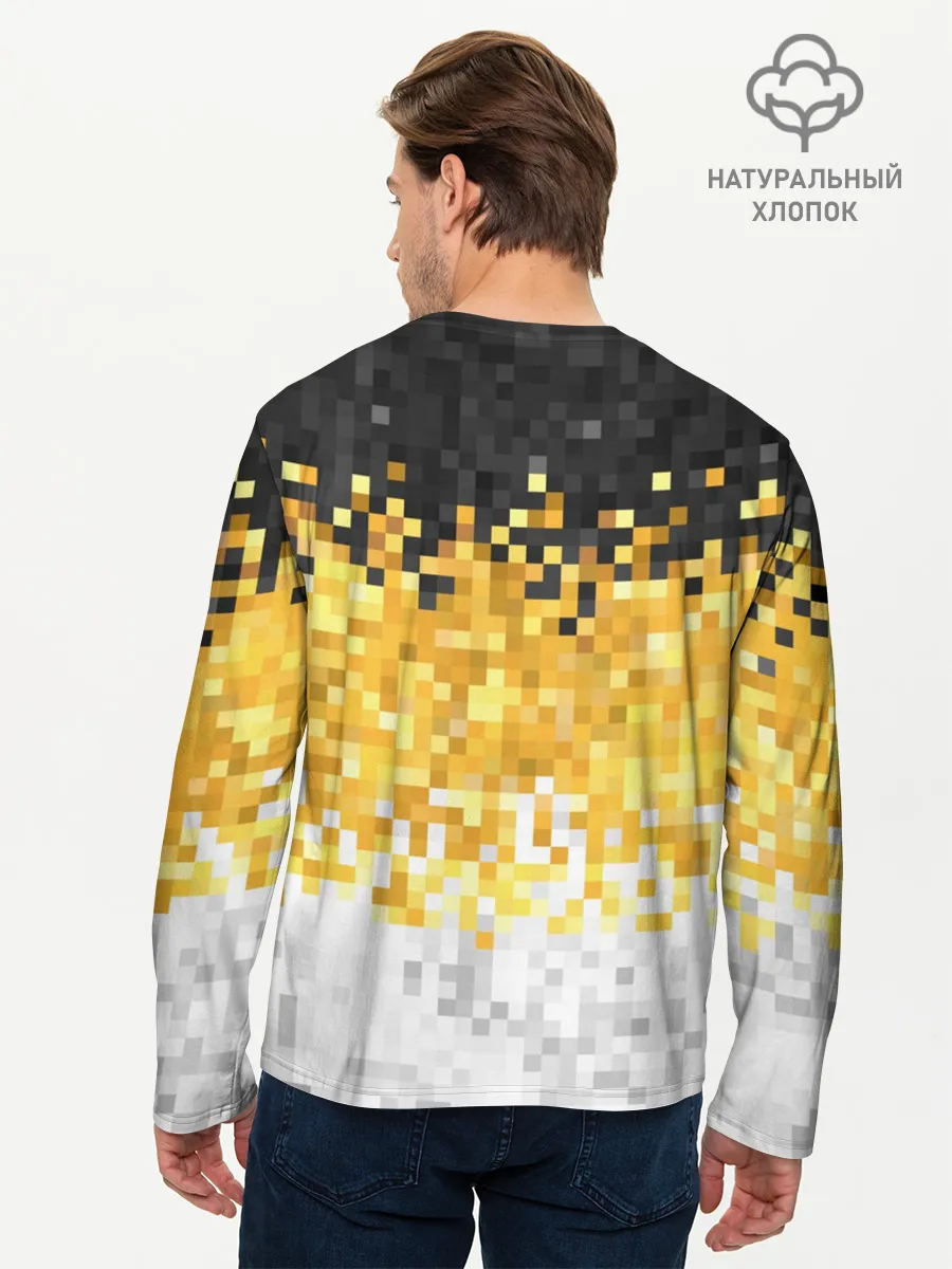 Мужской лонгслив базовый / 1858 Имперский флаг пикселами