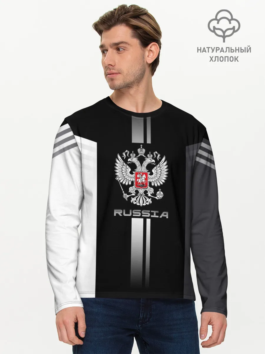 Мужской лонгслив базовый / Russia