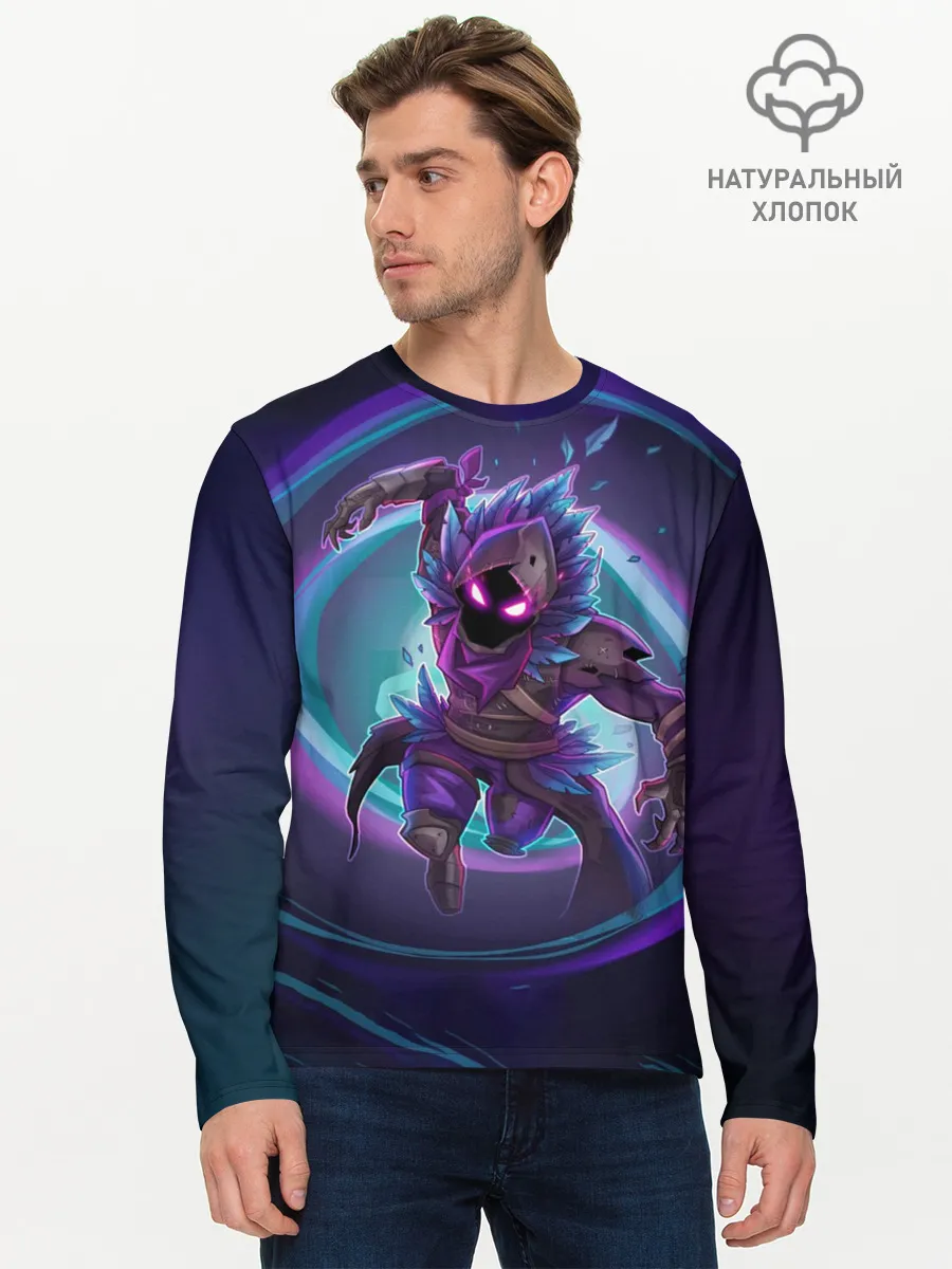 Мужской лонгслив базовый / Ворон