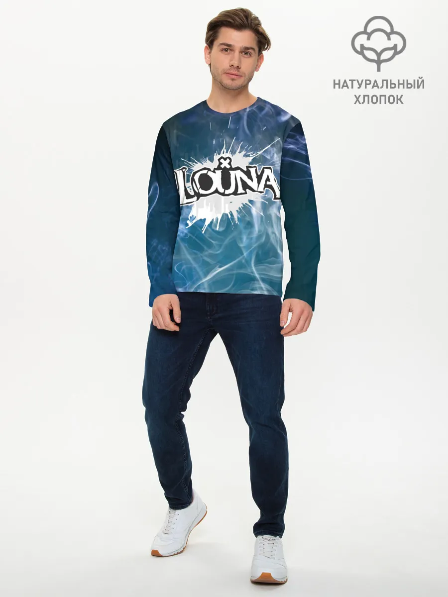 Мужской лонгслив базовый / Луна