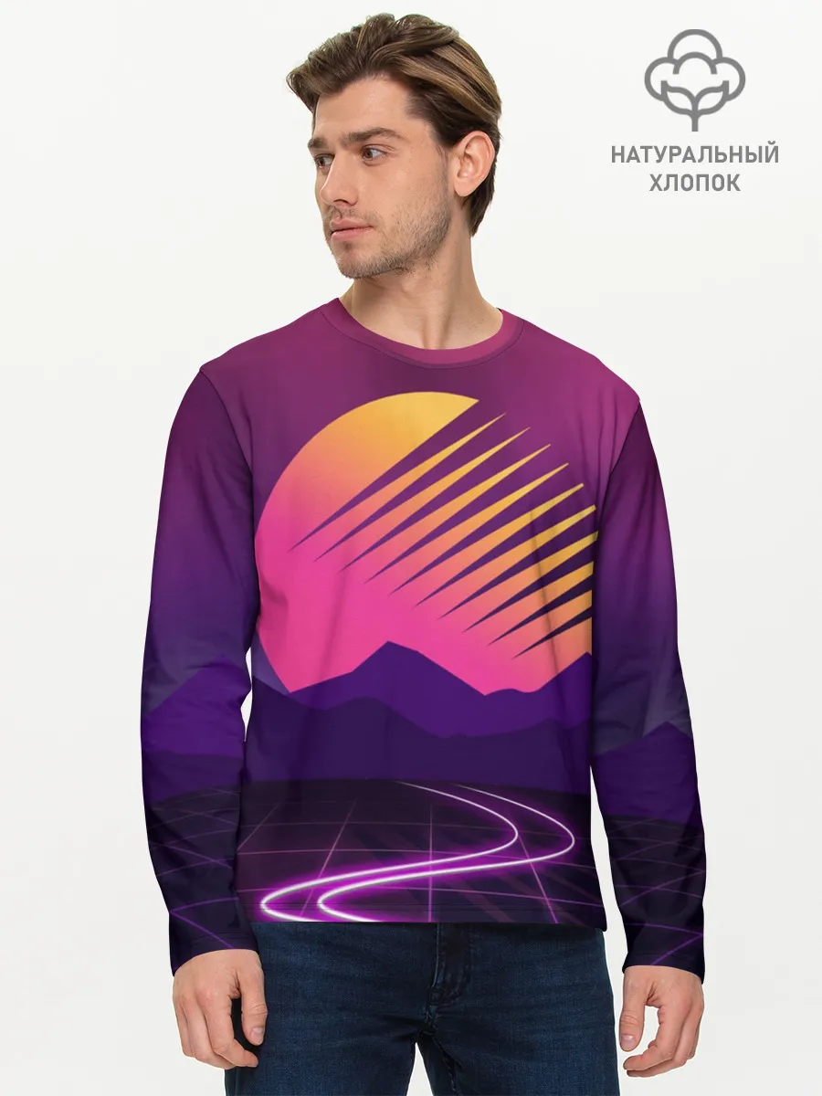Мужской лонгслив базовый / Digital Art