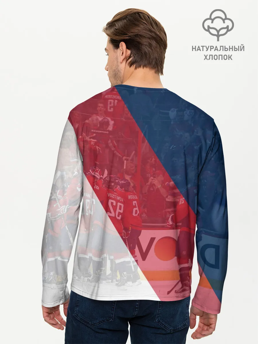 Мужской лонгслив базовый / вашингтон кэпиталз