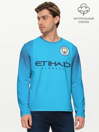 Мужской лонгслив базовый / Man. City 18-19