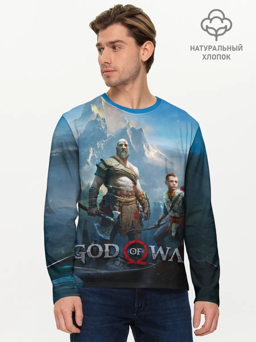Мужской лонгслив базовый / God of War