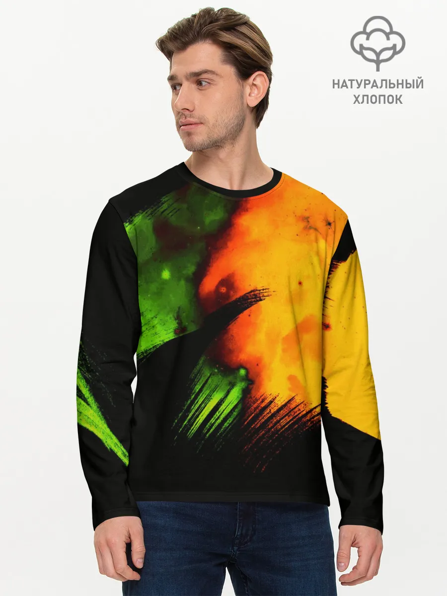 Мужской лонгслив базовый / Космос