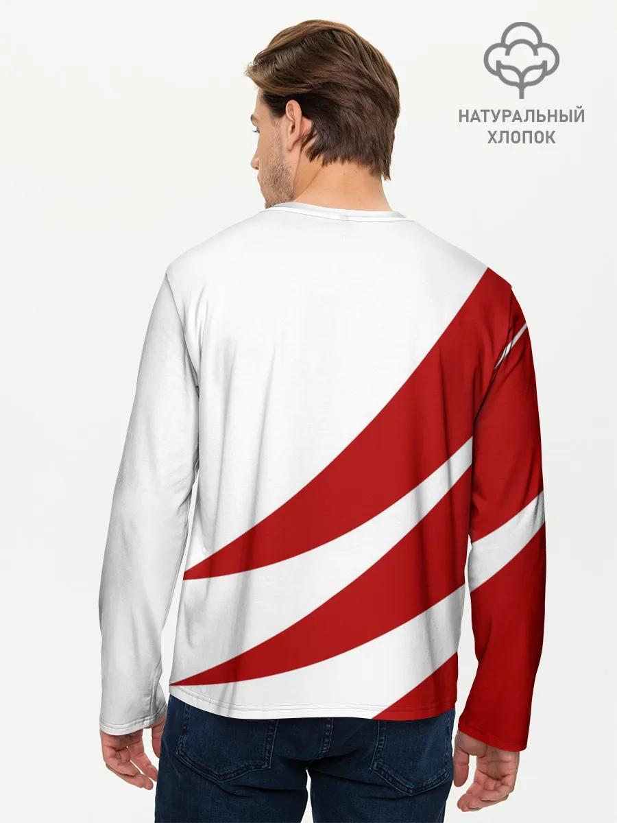 Мужской лонгслив базовый / ГЕОМЕТРИЧЕСКОЕ СЕРДЦЕ.