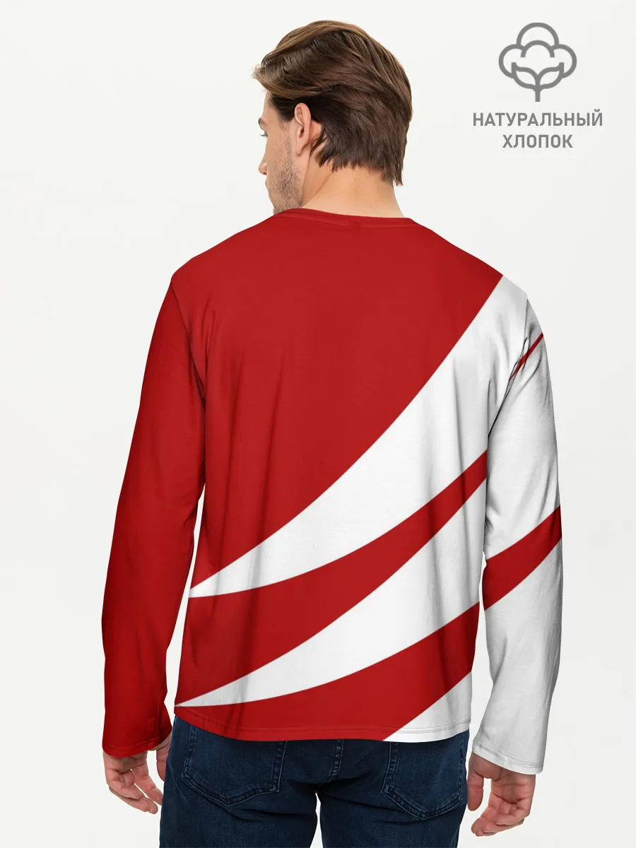 Мужской лонгслив базовый / ГЕОМЕТРИЧЕСКОЕ СЕРДЦЕ.