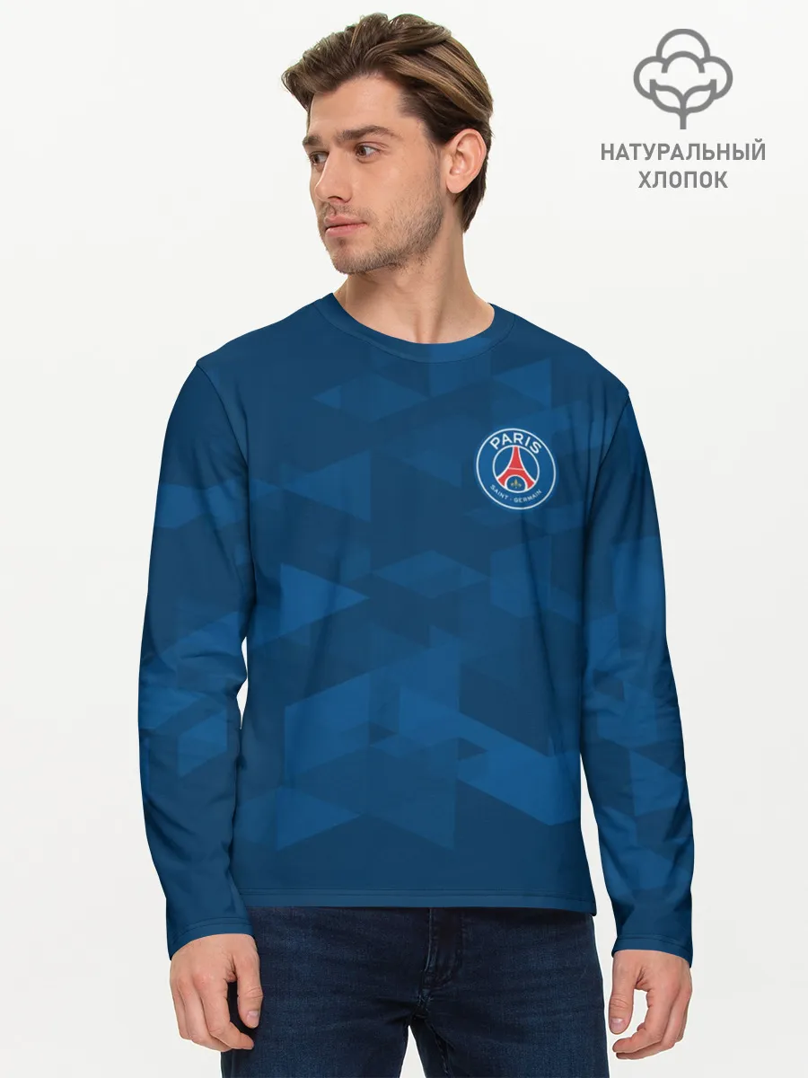 Мужской лонгслив базовый / PSG ABSTRACT | ПСГ АБСТРАКЦИЯ
