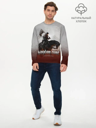 Мужской лонгслив базовый / Рыцарь на коне