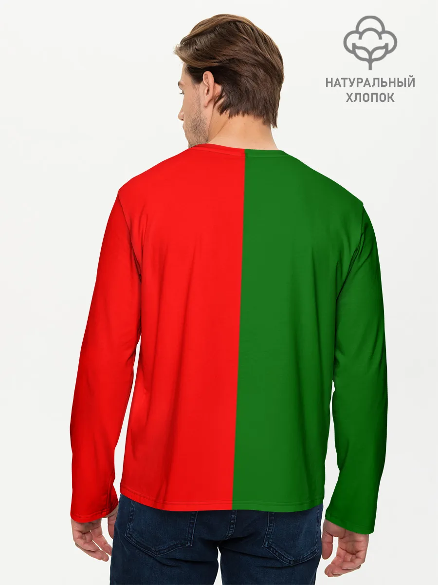 Мужской лонгслив базовый / Сборная Португалии флаг