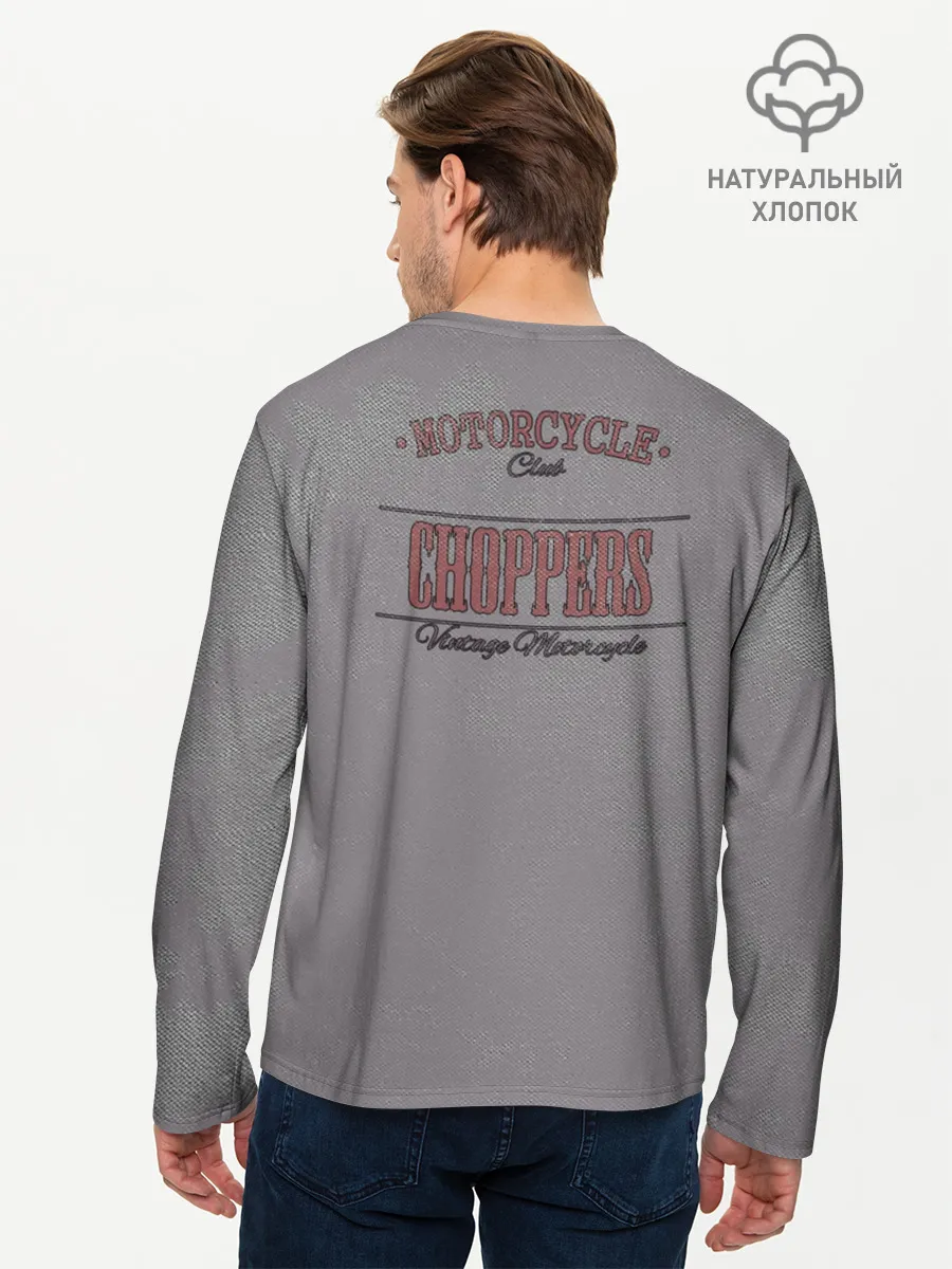Мужской лонгслив базовый / Motors-4