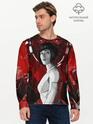 Мужской лонгслив базовый / Призрак в доспехах