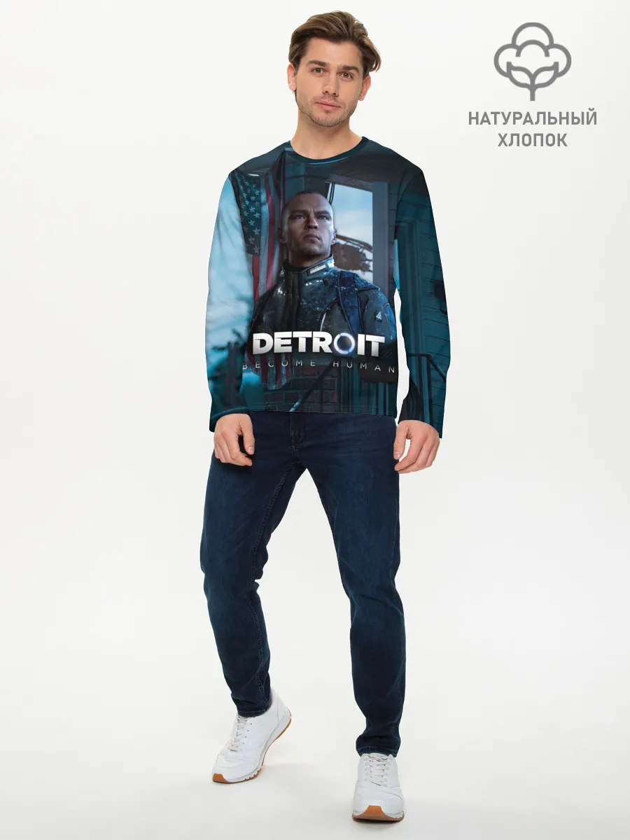 Мужской лонгслив базовый / Detroit: Become Human - Markus
