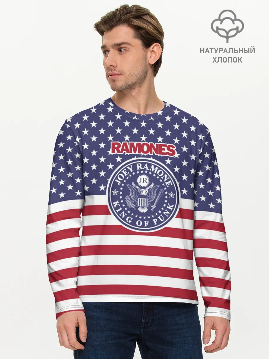 Мужской лонгслив базовый / Ramones