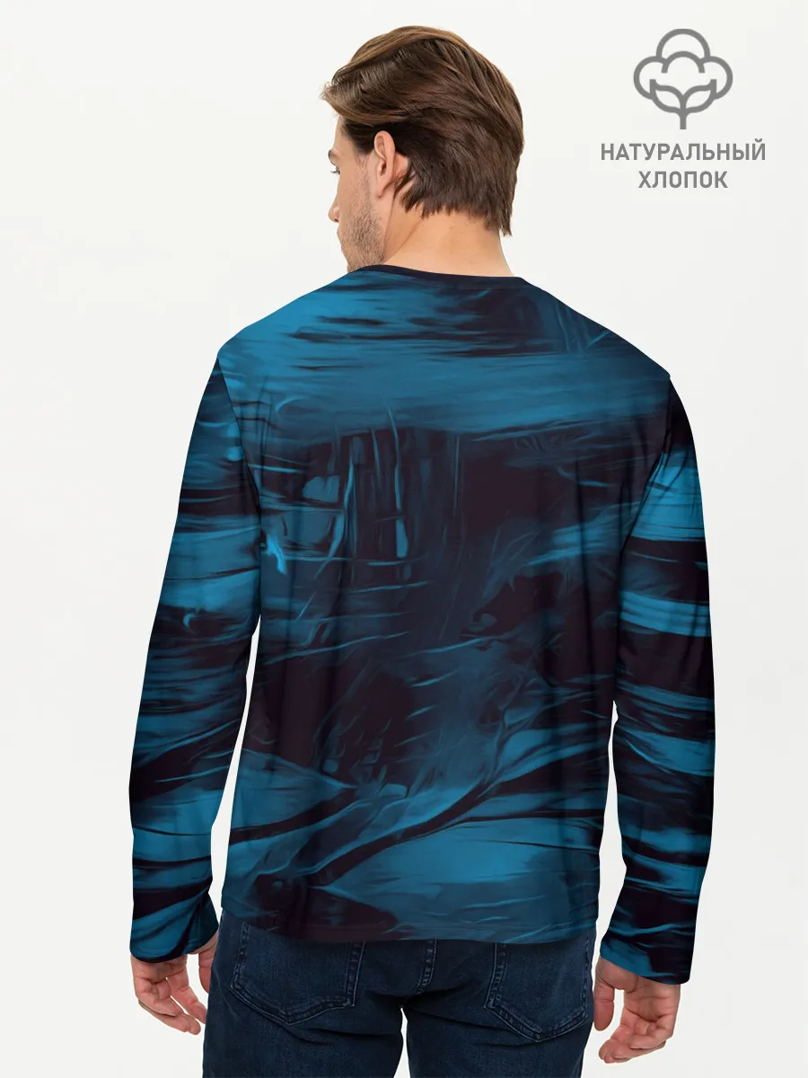 Мужской лонгслив базовый / Холодные краски