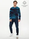Мужской лонгслив базовый / Холодные краски