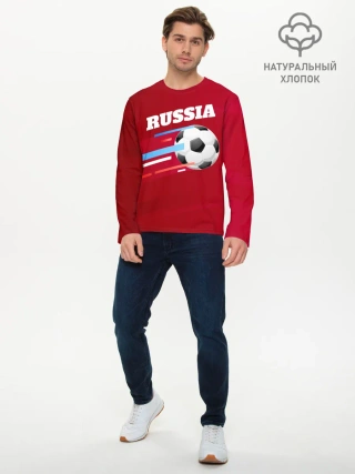 Мужской лонгслив базовый / Футбол Россия
