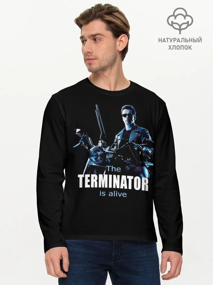 Мужской лонгслив базовый / Terminator alive