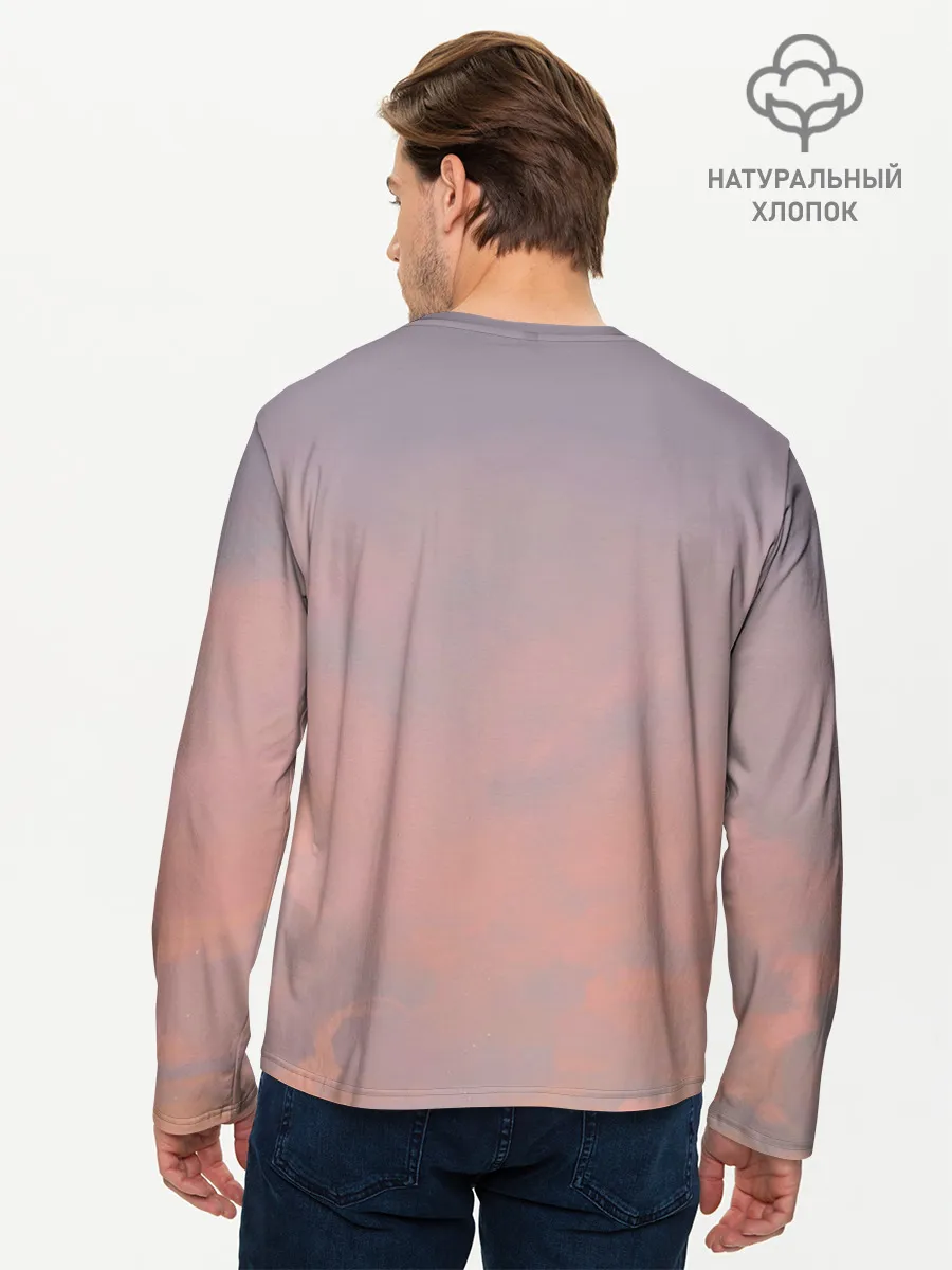 Мужской лонгслив базовый / Девушка с зонтом