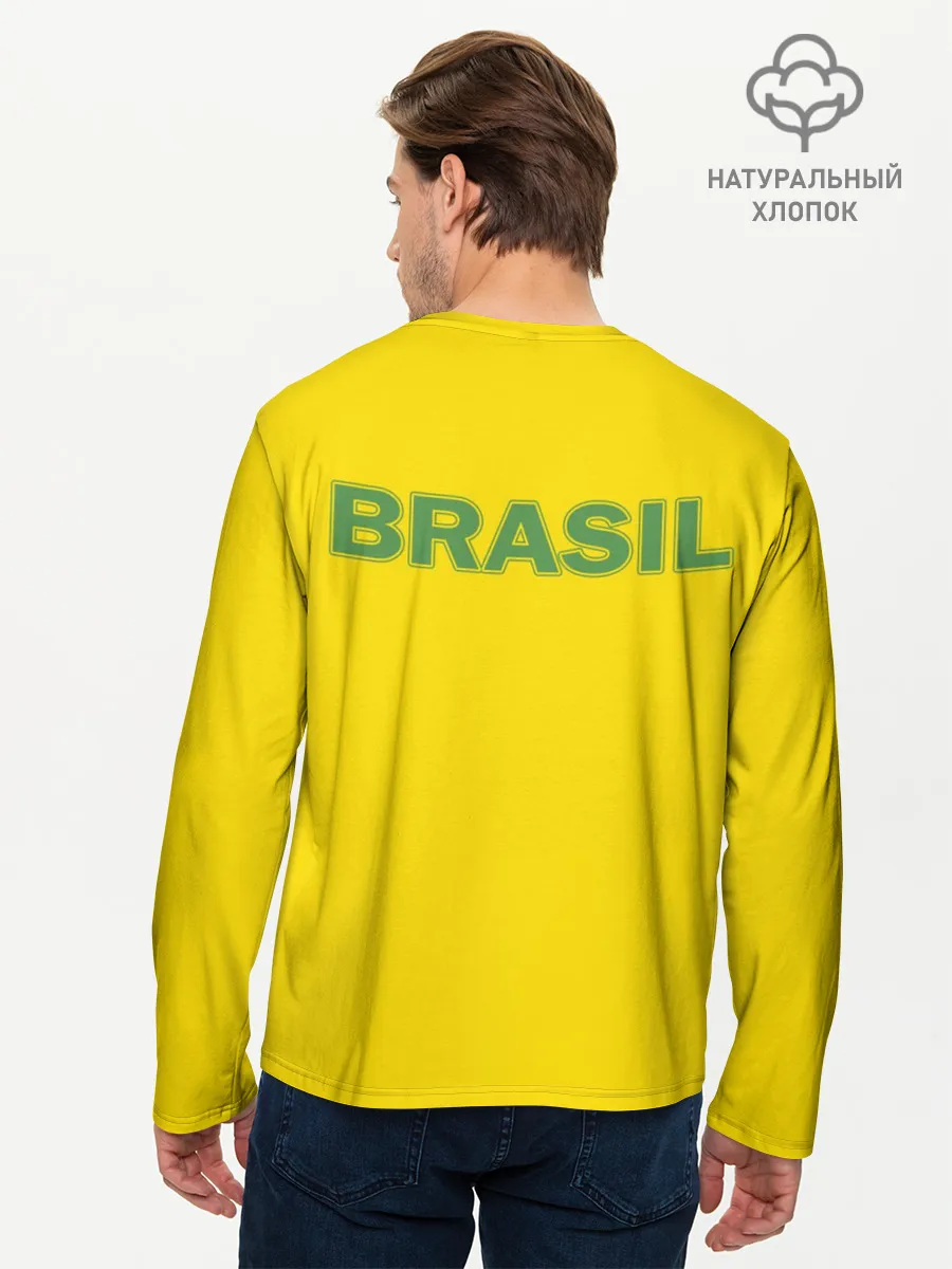 Мужской лонгслив базовый / Сборная Бразилии