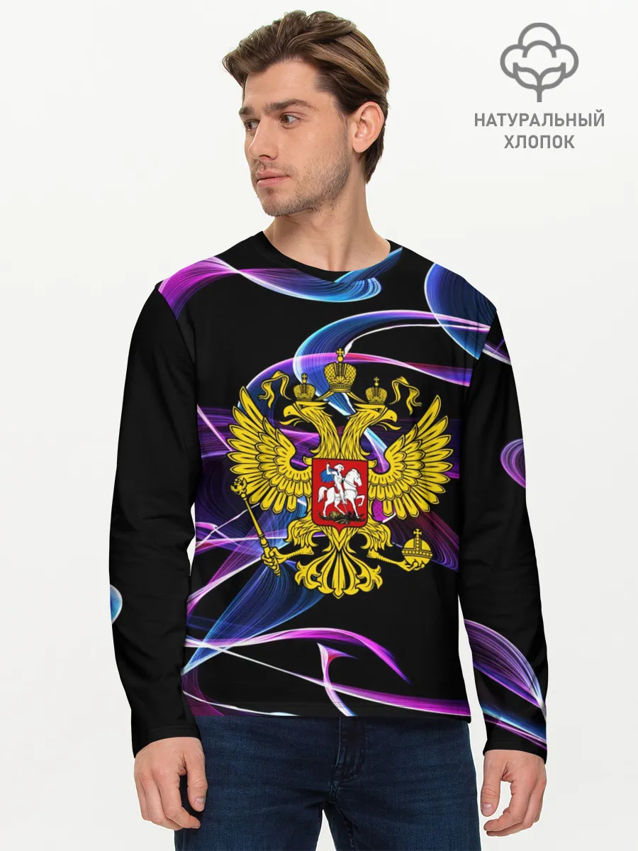 Мужской лонгслив базовый / RUSSIA