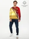 Мужской лонгслив базовый / RUSSIA SPORT: Red and Gold.
