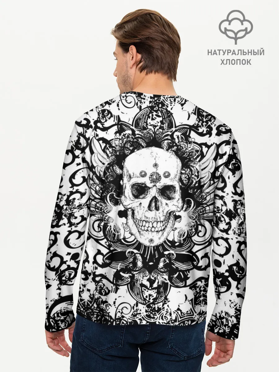 Мужской лонгслив базовый / Grunge Skull