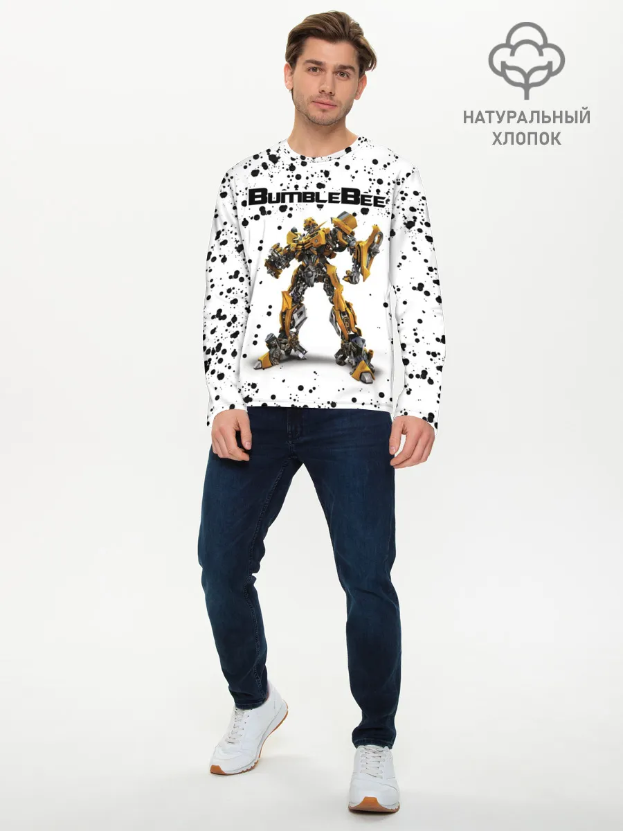 Мужской лонгслив базовый / Шмель
