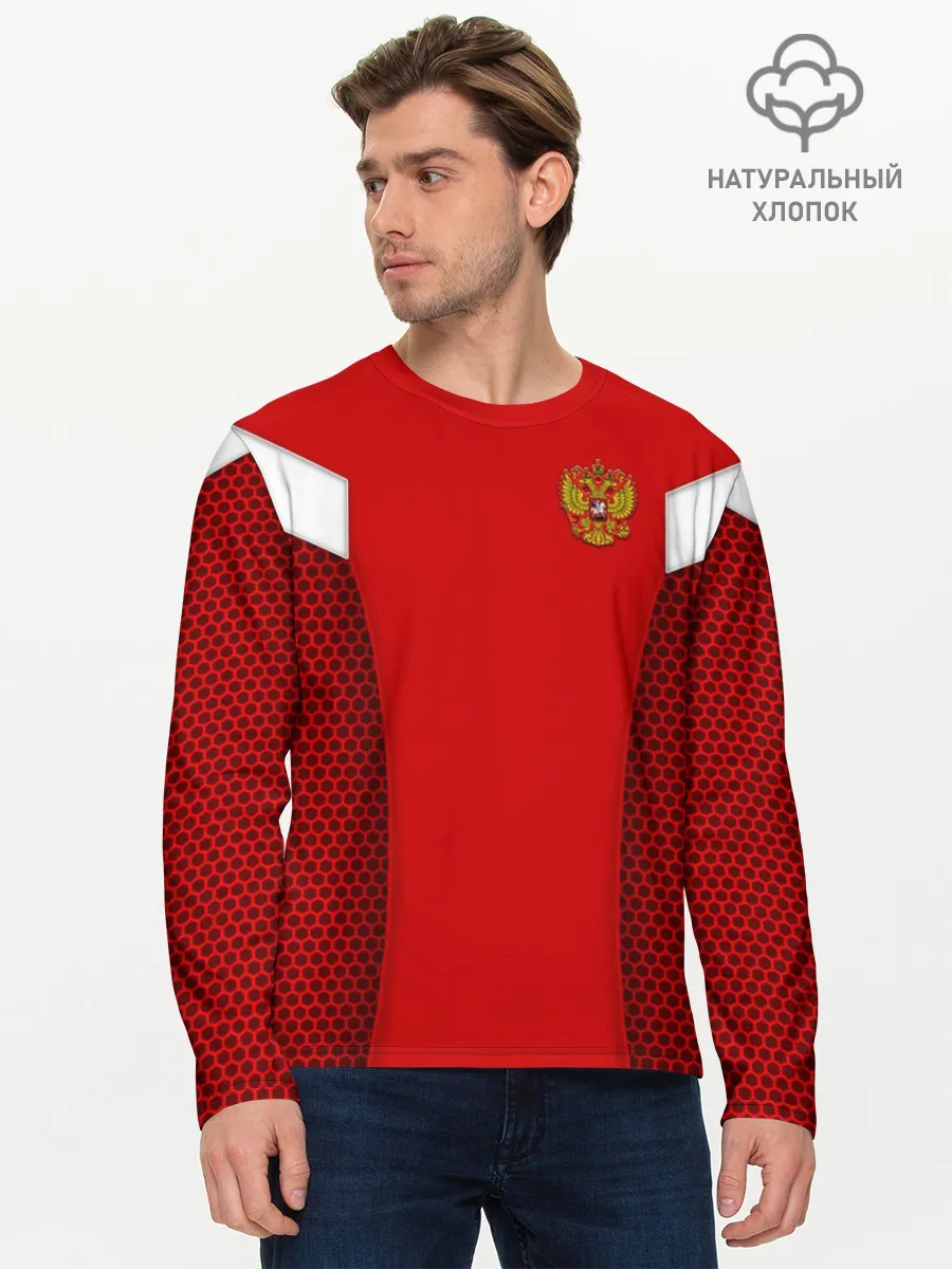 Мужской лонгслив базовый / Россия чемпионат мира 2018