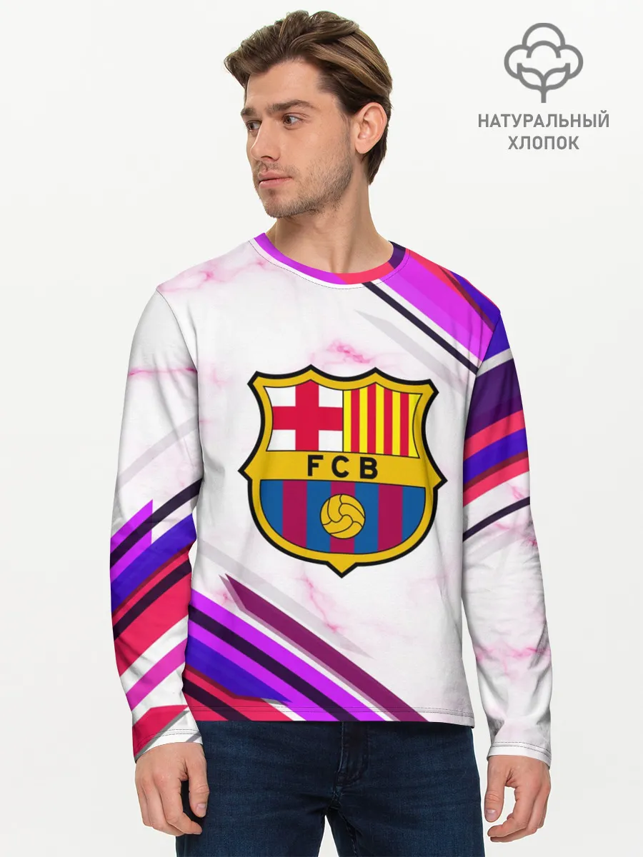 Мужской лонгслив базовый / Barcelona