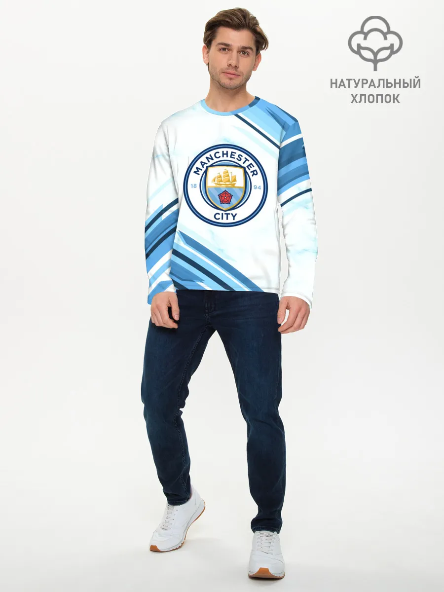 Мужской лонгслив базовый / Manchester city