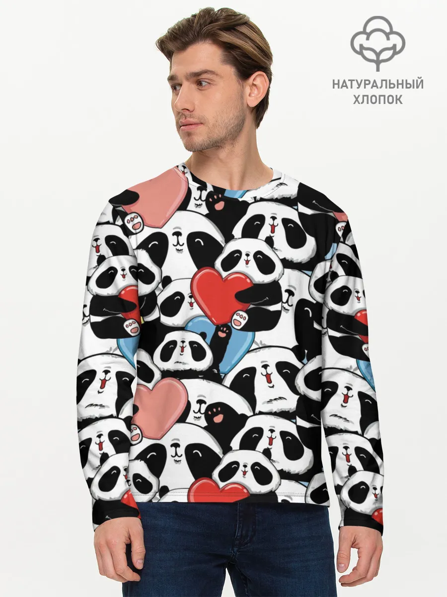 Мужской лонгслив базовый / Пандяшки