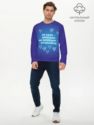 Мужской лонгслив базовый / Девиз студента