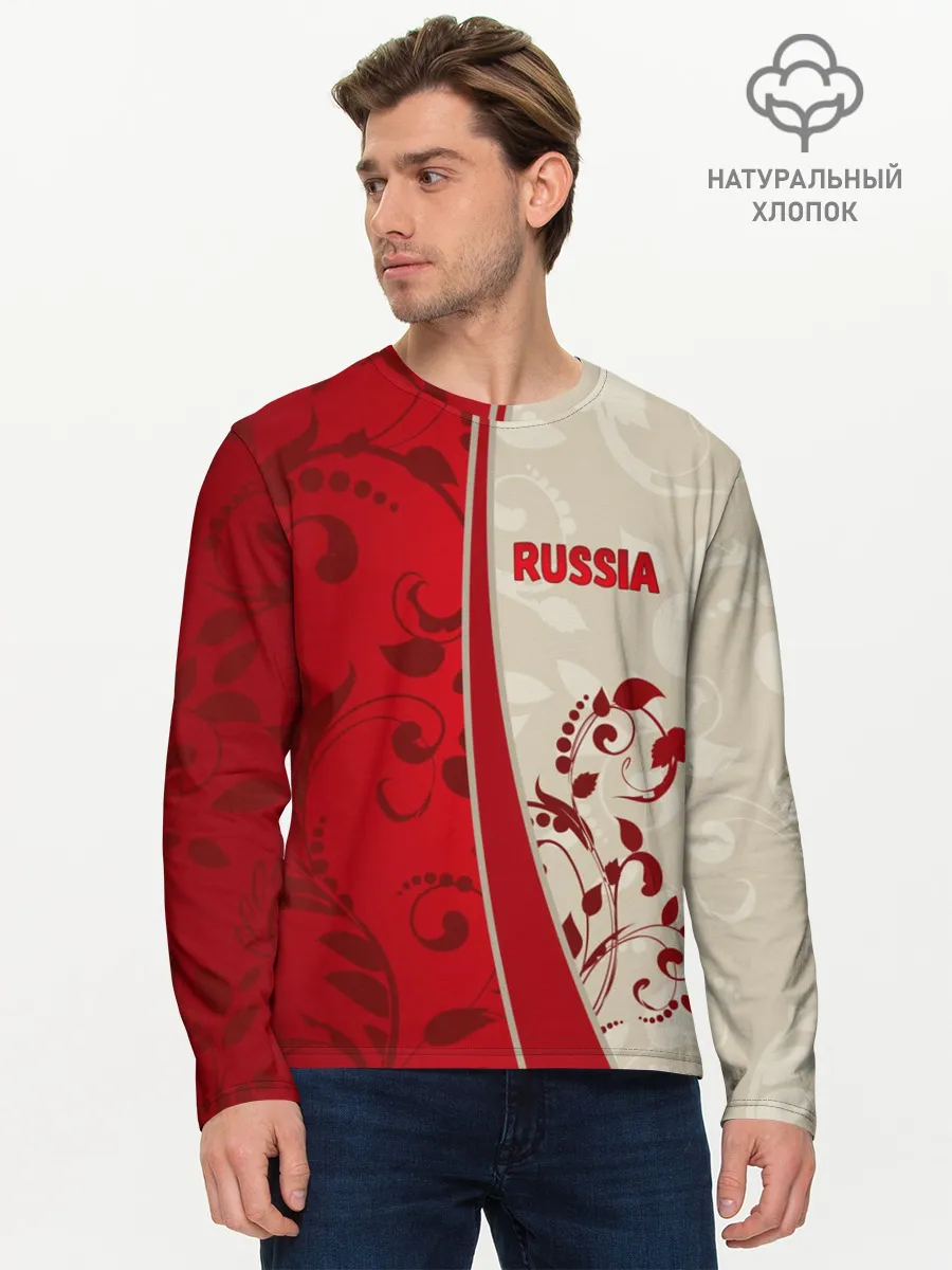 Мужской лонгслив базовый / Russia