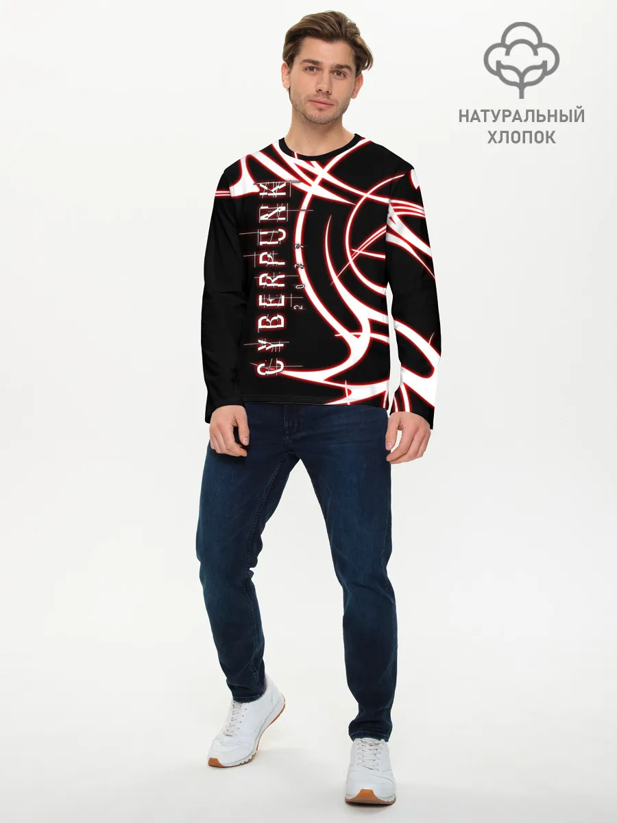 Мужской лонгслив базовый / Cyberpunk 2077