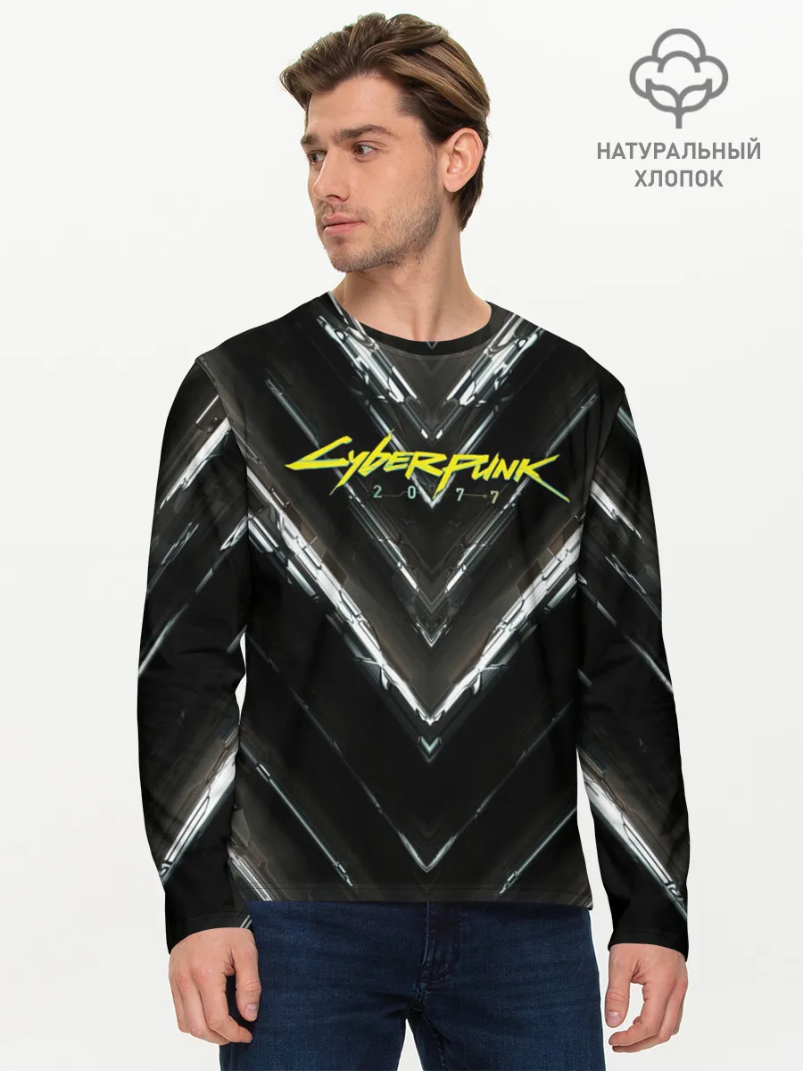Мужской лонгслив базовый / CYBERPUNK 2077