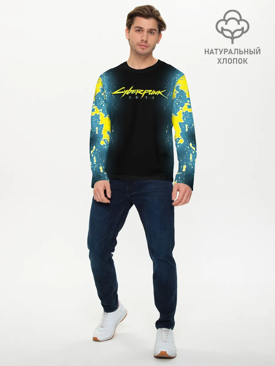 Мужской лонгслив базовый / CYBERPUNK 2077 | КИБЕРПАНК 2077