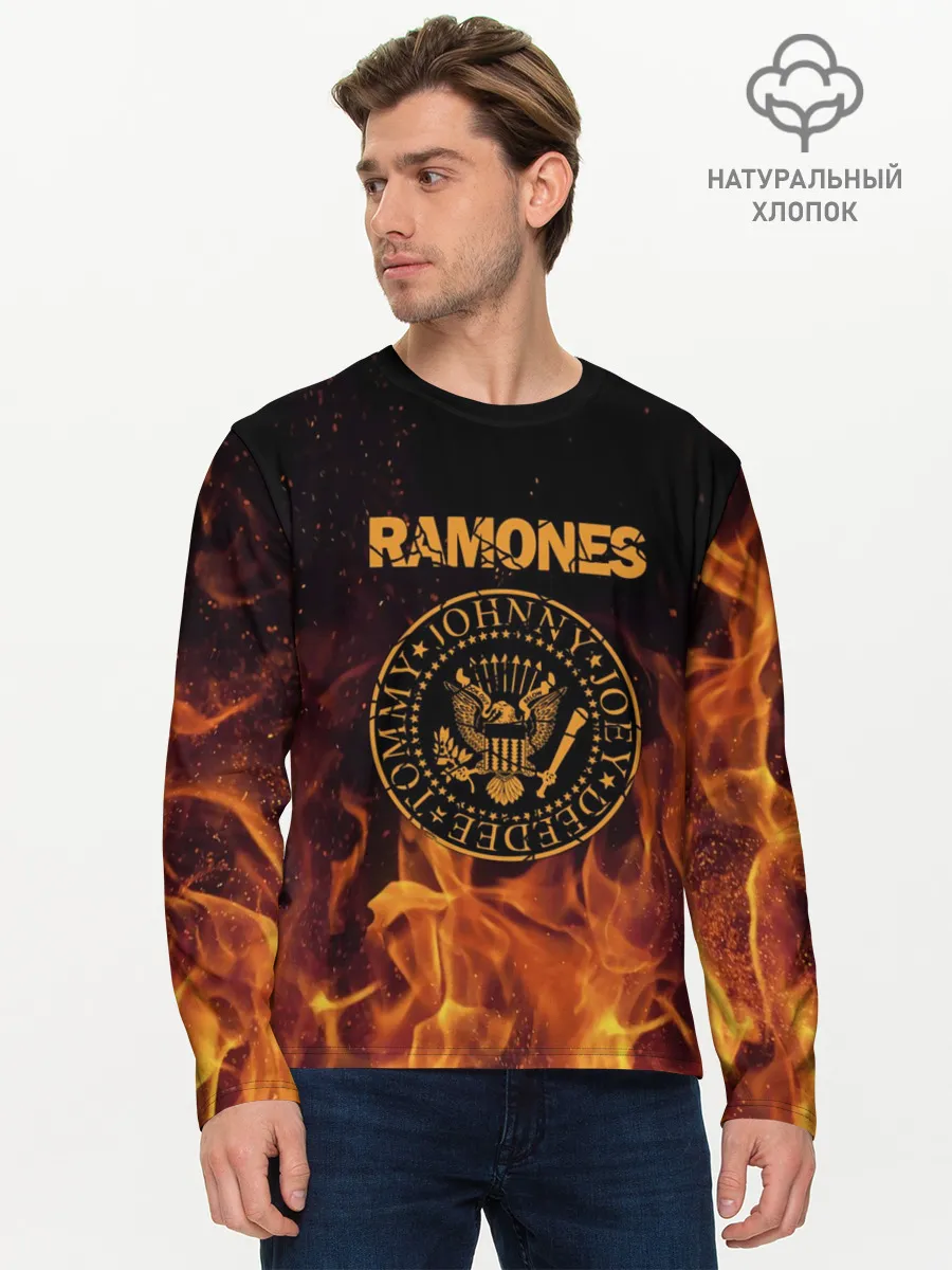 Мужской лонгслив базовый / Ramones