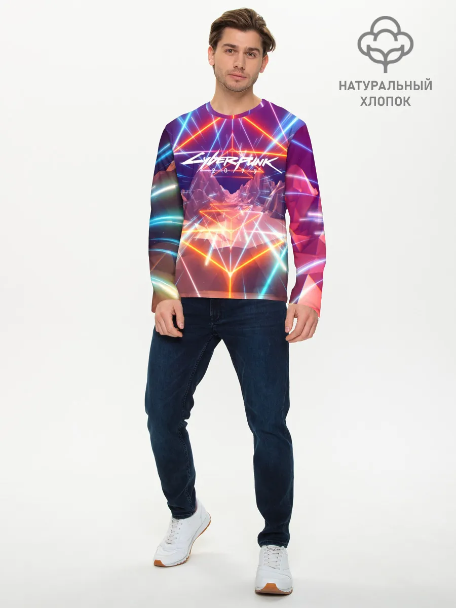Мужской лонгслив базовый / Cyber Punk 2077