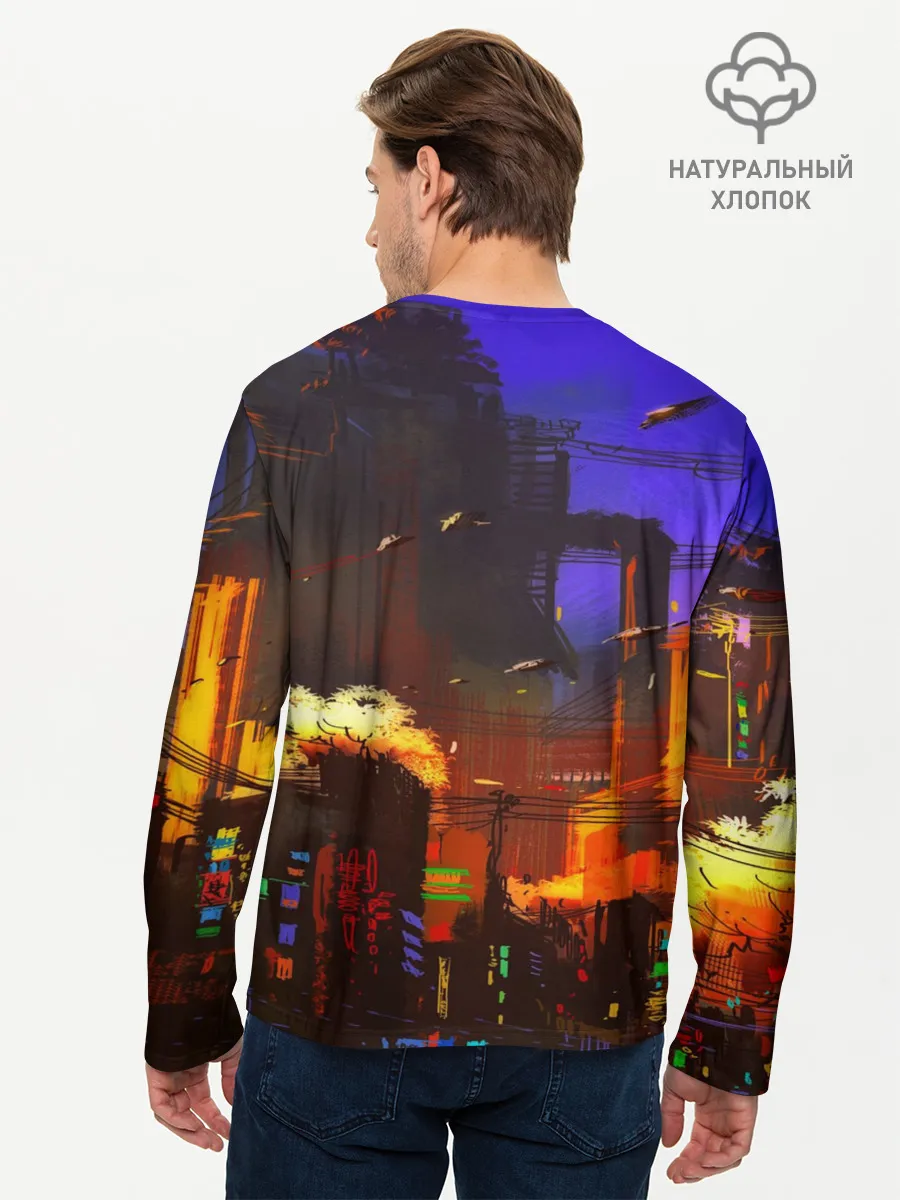Мужской лонгслив базовый / Cyber Punk 2077