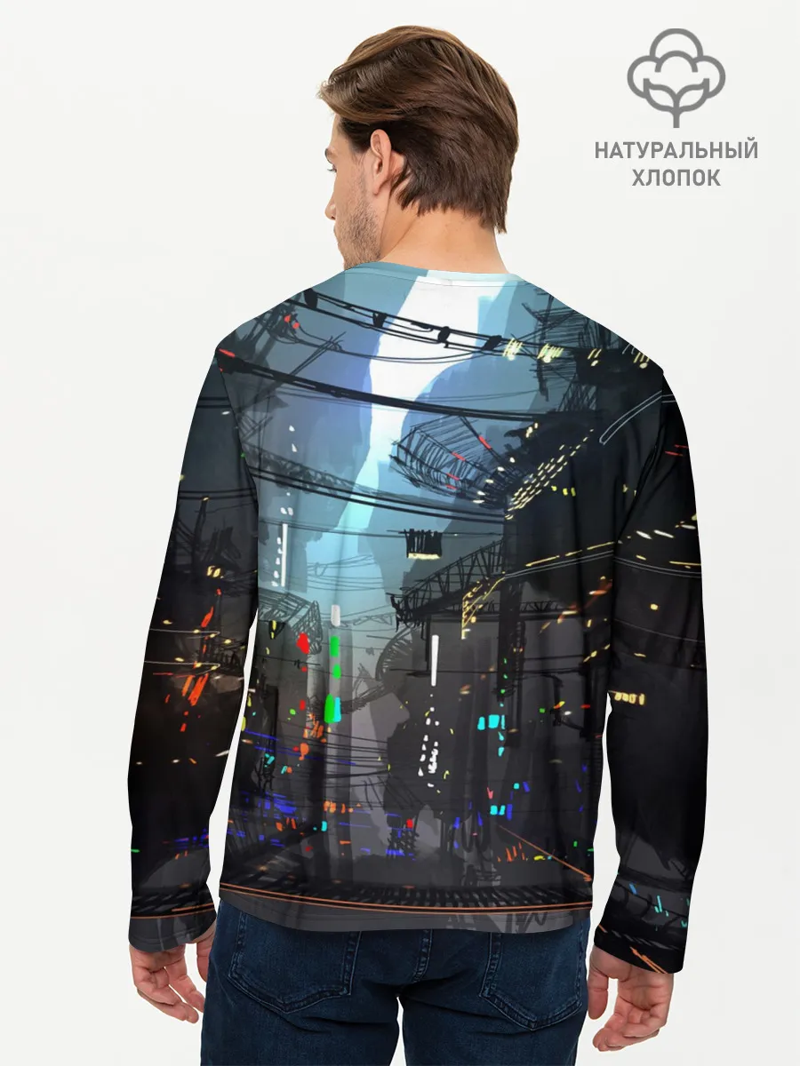 Мужской лонгслив базовый / Cyber Punk 2077