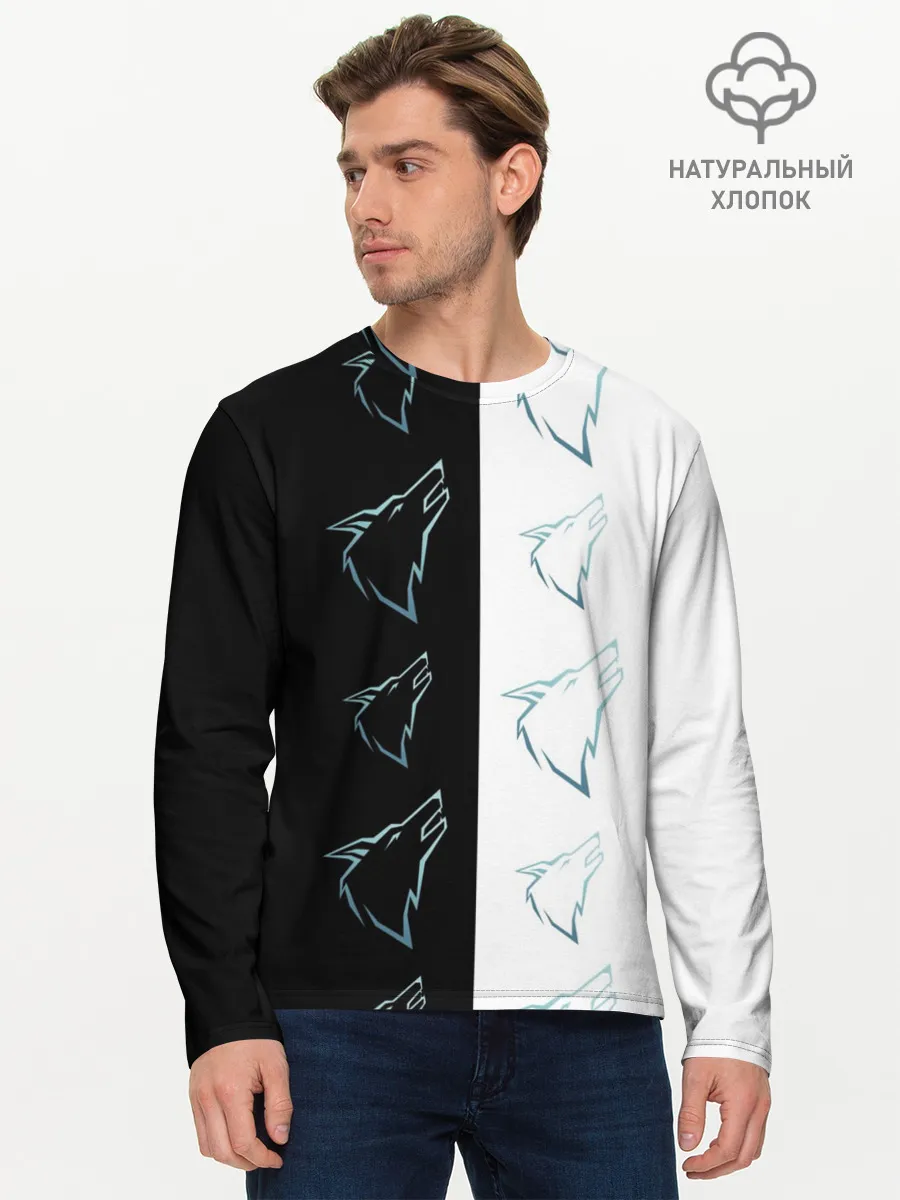 Мужской лонгслив базовый / Волк среди волков