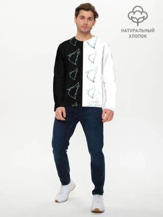 Мужской лонгслив базовый / Волк среди волков