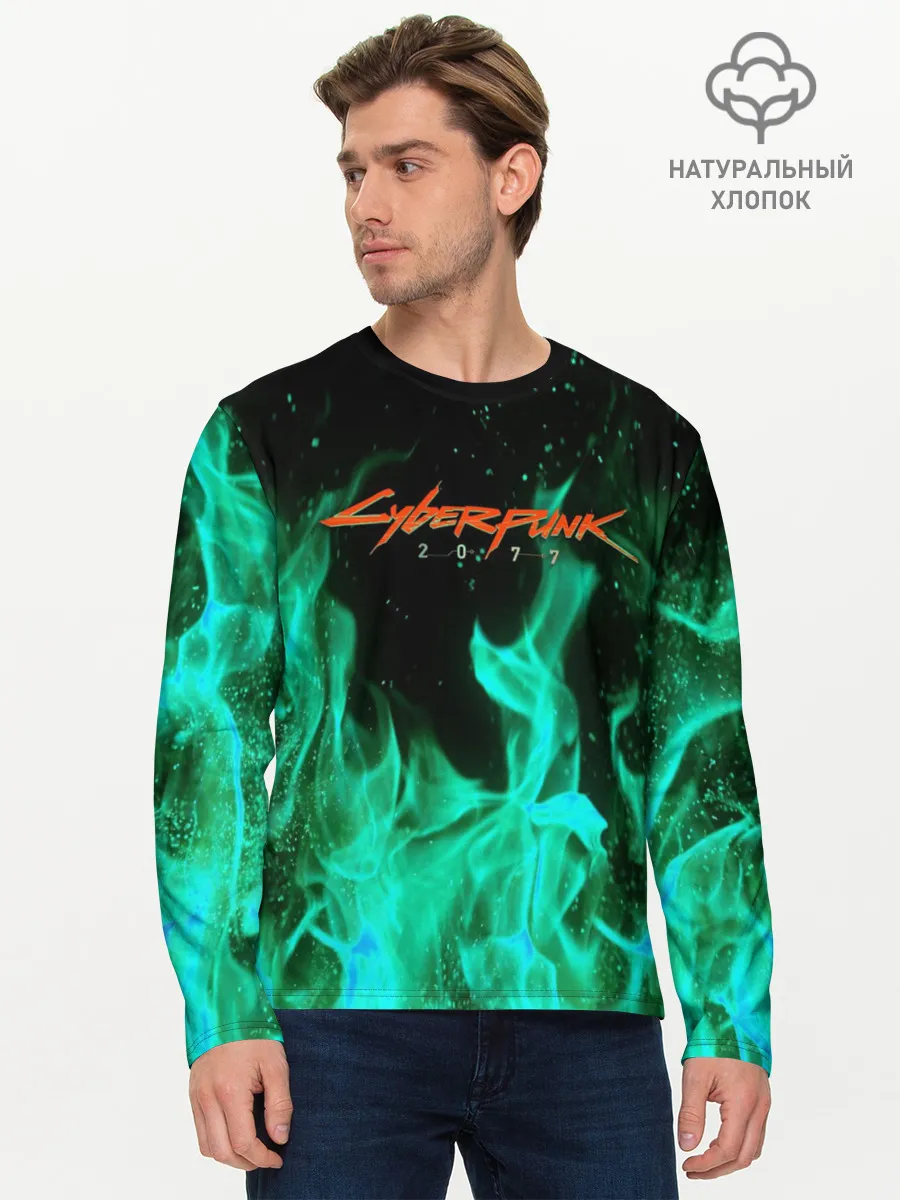 Мужской лонгслив базовый / CYBERPUNK 2077 | КИБЕРПАНК 2077