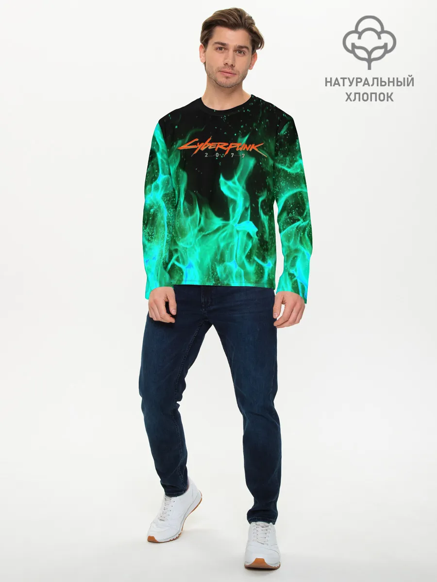 Мужской лонгслив базовый / CYBERPUNK 2077 | КИБЕРПАНК 2077