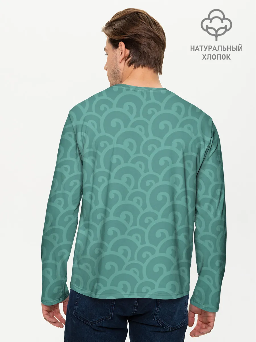 Мужской лонгслив базовый / Японские рыбки