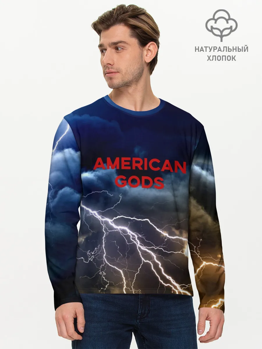 Мужской лонгслив базовый / American Gods